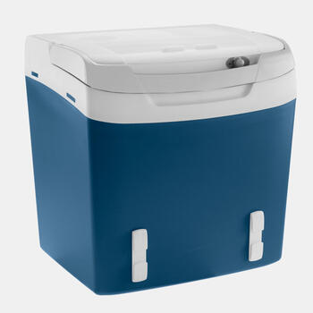 Mobicool MS26 - Thermoelektrische Kühlbox mit 25 Liter Fassungsvermögen und Sicherheitsgurtfixierung, blau, 12/230 V
