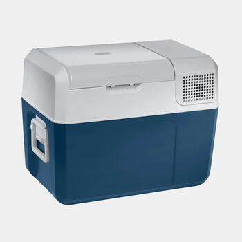 Mobicool MCF40 - Kompressor-Kühlbox mit 38 Liter Fassungsvermögen, Blau/Grau, 12/24 V DC/100–240 V AC 