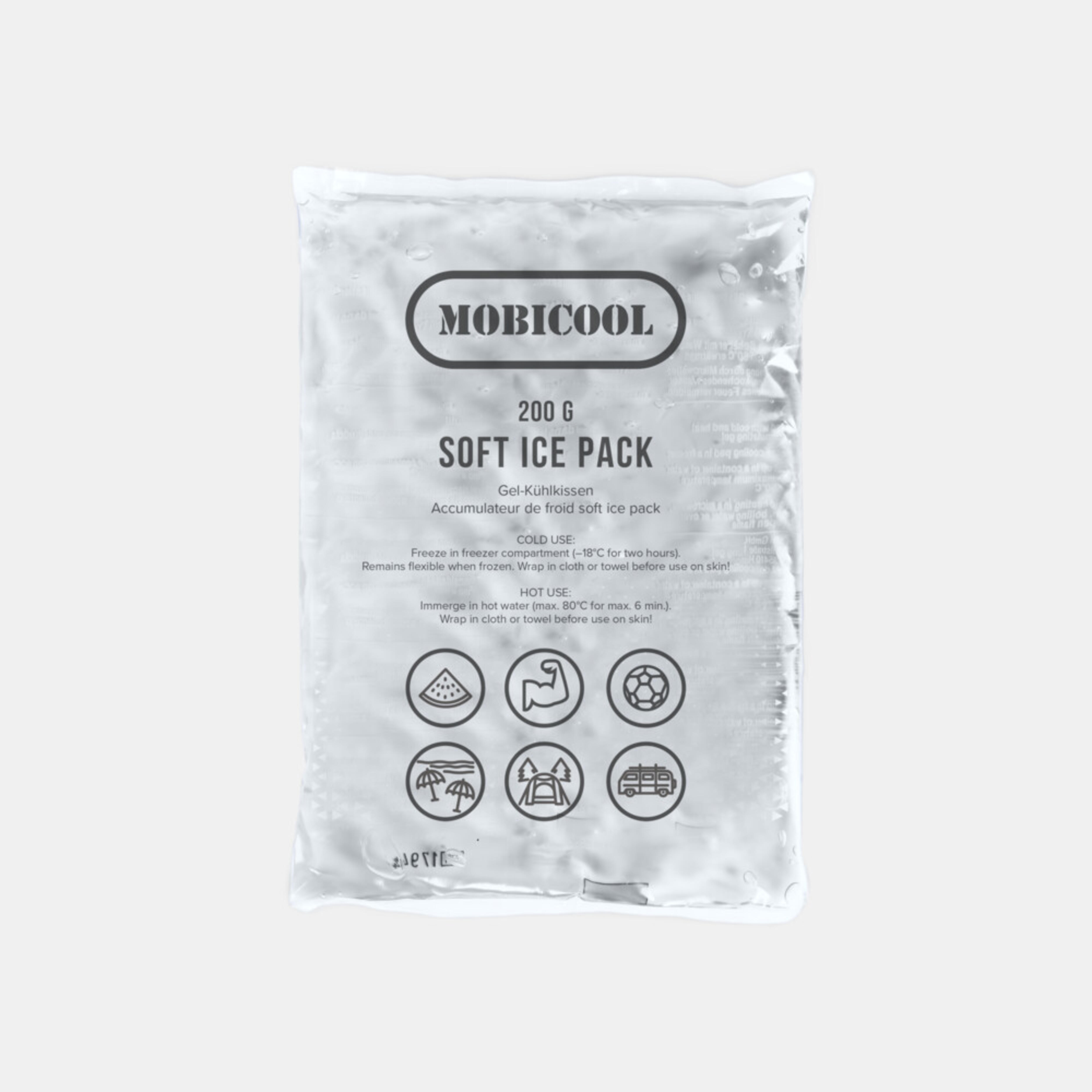 Mobicool Soft Ice Pack 200 - Elastisches Kühlkissen 200 g, zum Gefrieren geeignet
